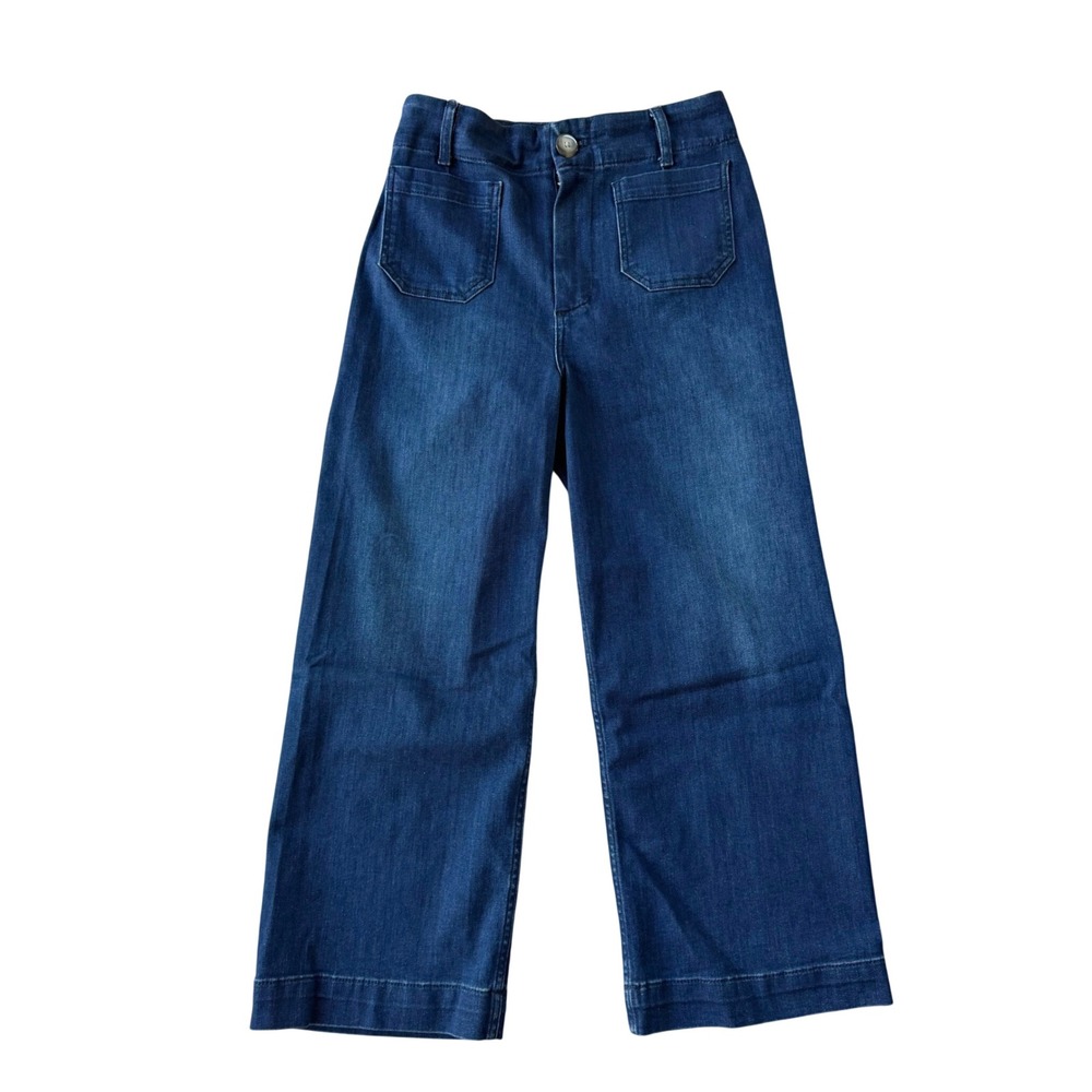Pilcro & The Letterpress The Skipper Wide Leg Jeans Dark Wash Women's Size 28